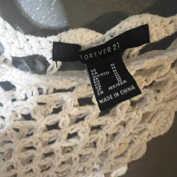 Uniq Cream Crochet Knit Sweater - Size Medium - Picture 2 of 4